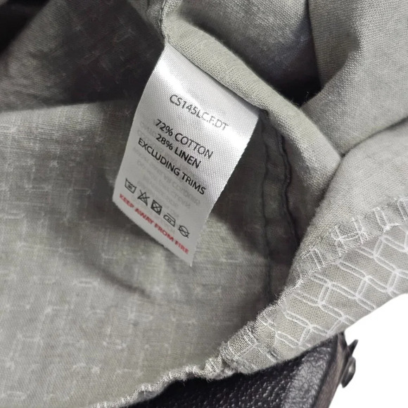 Larsson & Co Mens Short Sleeve Button Down Shirt Size XL Linen Blend - Picture 4 of 7